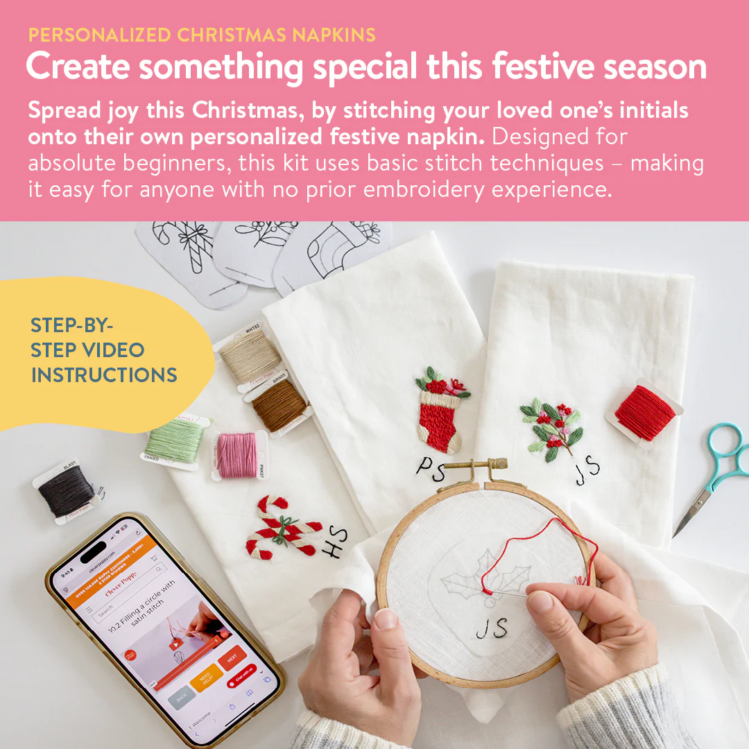 Personalized Christmas Napkins Beginner Kit - Image 8