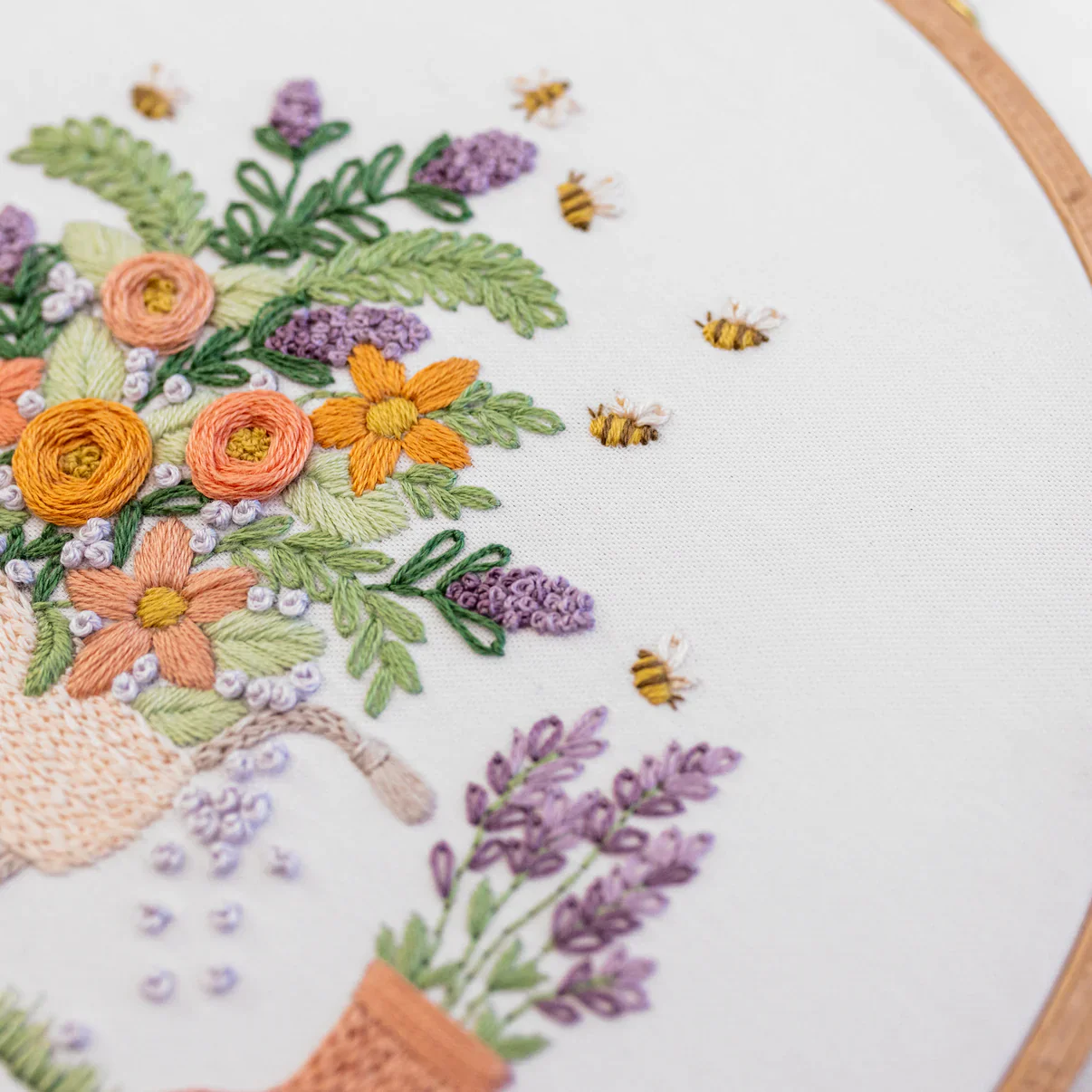 The Gardening Bee Embroidery Kit - Image 4