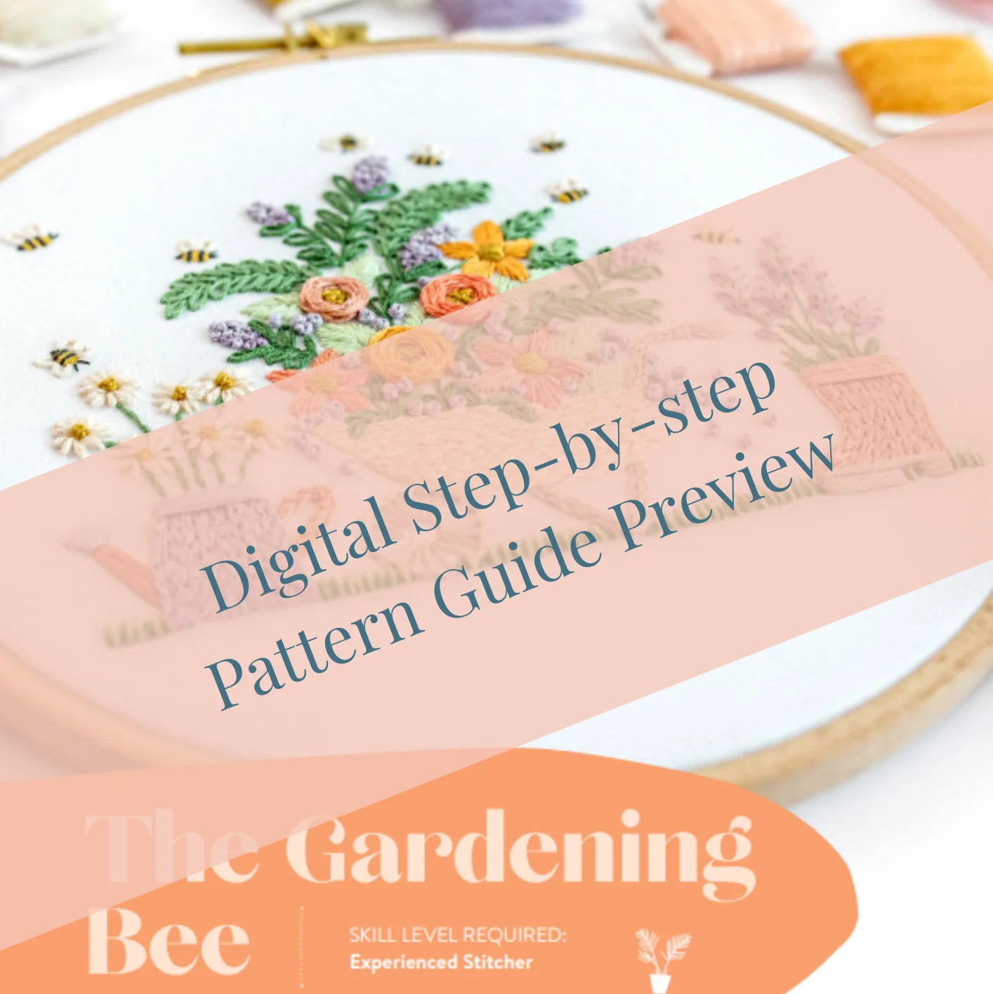 The Gardening Bee Embroidery Kit - Image 6